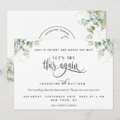 Save The Date Essayons de nouveau, l'amour est la verdure patien (Devant / Derrière)