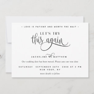 Save The Date Essayons de nouveau, l'amour est patient moderne
