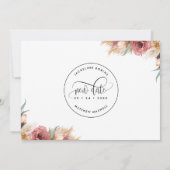 Save The Date Essayons de nouveau, Pampas Grass Floral (Dos)
