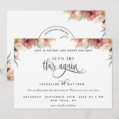 Save The Date Essayons de nouveau, Pampas Grass Floral (Devant / Derrière)