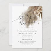 Save The Date Essayons de nouveau Pampas Grass Mariage (Devant)