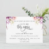 Save The Date Essayons De Nouveau, Violet, Lilac Peach Floral (Debout devant)