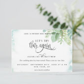 Save The Date Essayons encore, Elégante aquarelle verte (Debout devant)