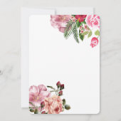 Save The Date Esthétique botanique moderne rose hexagonale (Dos)