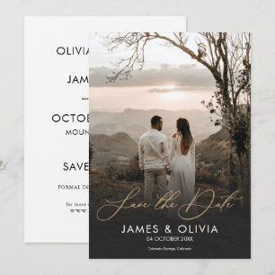 Save The Date Esthétique Économisez La Date Gold Lettre À La Mai