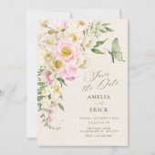 Save The Date esthétique florale rustique (Devant)