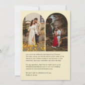 Save The Date Et ça Commence Photo d'arche Mariage Citron (Dos)