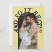 Save The Date Et ça Commence Photo de l'Arche Mariage Citron (Devant)