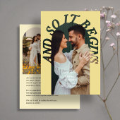 Save The Date Et ça commence Photo de l'arche Mariage Citron