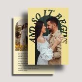 Save The Date Et ça commence Photo de l'arche Mariage Citron