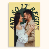 Save The Date Et ça commence Photo de l'arche Mariage Citron