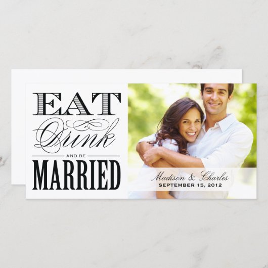 SAVE THE DATE ET ÊTRE MARIÉ | ENREGISTRER LA DATE D'ANNONCE (Devant / Derrière)