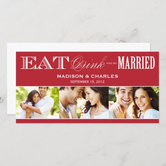 SAVE THE DATE ET ÊTRE MARIÉ | ENREGISTRER LA DATE D'ANNONCE (Devant / Derrière)