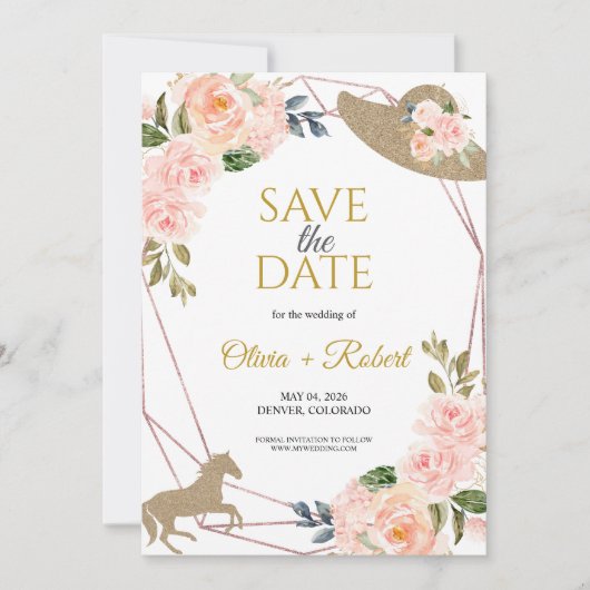 Save The Date Et les voilà partis pour l'autel ! Thème de Derby (Devant)