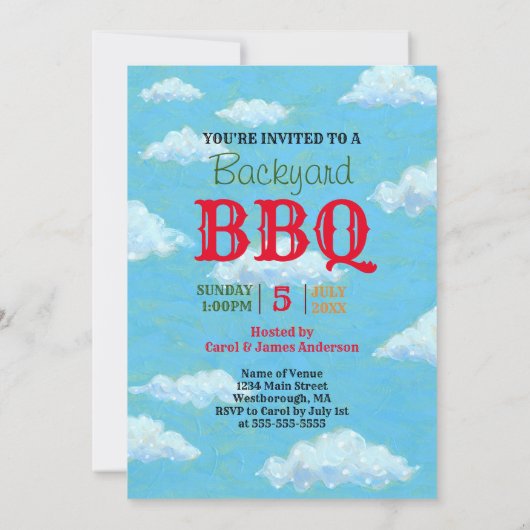Save The Date Eté Barbecue BBQ Party Watermelon (Dos)