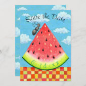 Save The Date Eté Barbecue BBQ Party Watermelon (Devant / Derrière)