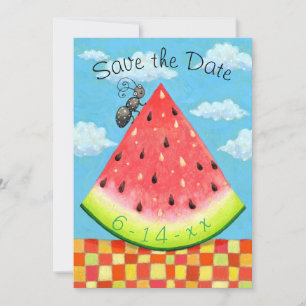 Save The Date Eté Barbecue BBQ Party Watermelon