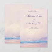 Save The Date Eté mer Enregistrer la date 3.5 x 5 (Devant / Derrière)