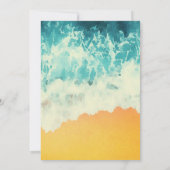 Save The Date Eté Moderne Ocean Beach Mariage Économisez La Date (Dos)