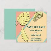 Save The Date Été tropical pastel moderne cool (Devant / Derrière)