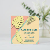 Save The Date Été tropical pastel moderne cool (Debout devant)