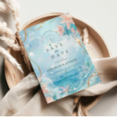 Save The Date Ethereal Ocean Light Wedding