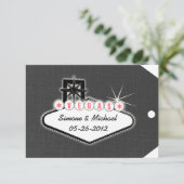 Save The Date Étiquette de bagage "Las Vegas Save the Date" (Debout devant)