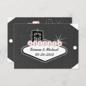 Save The Date Étiquette de bagage "Las Vegas Save the Date" (Devant / Derrière)