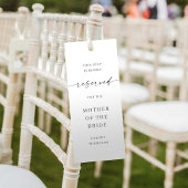 Save The Date Étiquette de siège réservé Classique Élégance Modè