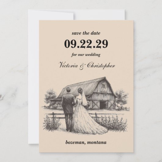 Save The Date Étoile Couple Enregistrer la date (Devant)