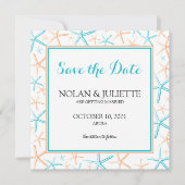 Save The Date Étoile de mer mince Enregistrer la date du mariage (Devant)
