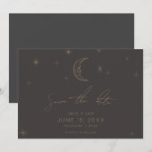 Save The Date Étoile et Lune Céleste Enregistrer la Date (Devant / Derrière)