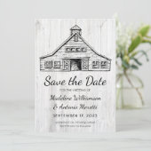 Save The Date Étoile rustique Bois simple (Debout devant)