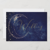 Save The Date Étoiles célestes Élégant Photo Mariage du soir (Dos)