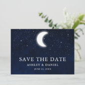 Save The Date Étoiles Ciel Bleu Céleste Enregistrer La Date (Debout devant)