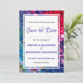 Save The Date ÉTOILES DE NOËL | Mariage festif d'hiver Abstrait (Debout devant)