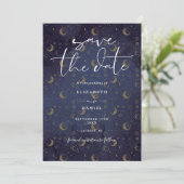 Save The Date Étoiles Mystiques Célestes et Code QR de Mariage d (Debout devant)