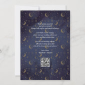 Save The Date Étoiles Mystiques Célestes et Code QR de Mariage d (Dos)