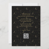 Save The Date Étoiles Mystiques Célestes et Code QR de Mariage L (Dos)