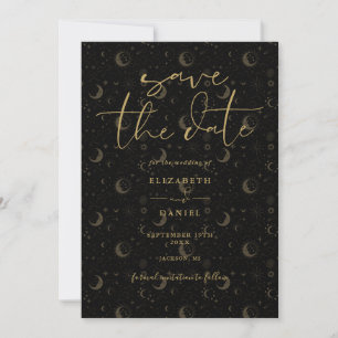 Save The Date Étoiles Mystiques Célestes et Code QR de Mariage L