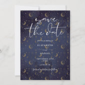 Save The Date Étoiles Mystiques Célestes Et Lune Code QR Mariage (Devant)