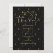 Save The Date Étoiles Mystiques Célestes Et Lune Code QR Mariage (Devant)
