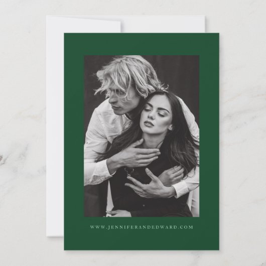 Save The Date Étoiles Whimsical Emerald Green Enregistrer la dat (Dos)