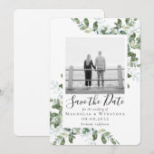 Save The Date Eucalyptus Aquarelle Mariage Enregistrer La Date (Devant / Derrière)