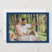 Save The Date Eucalyptus Arch Photo Navy Blue Wedding (Dos)