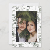 Save The Date Eucalyptus botanique élégante photo simple mariage (Dos)