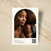 Save The Date Eucalyptus Botanique Vert & Arc Photo Code QR