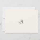 Save The Date Eucalyptus d'aquarelle moderne | Gold Mariage Ecru (Dos)