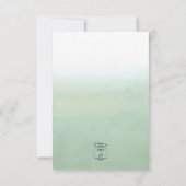 Save The Date Eucalyptus de lave à l'aquarelle verte Enregistrer (Dos)