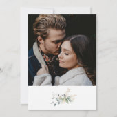 Save The Date Eucalyptus doux avec photo dorée (Dos)